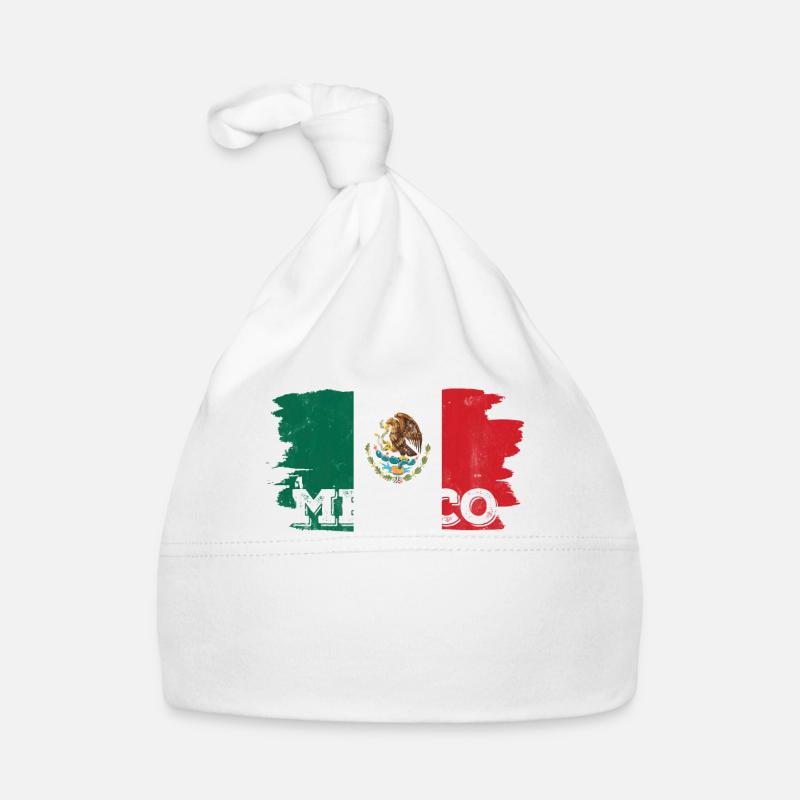Mexique Pays Voyage - Bonnet bio Bébé - blanc