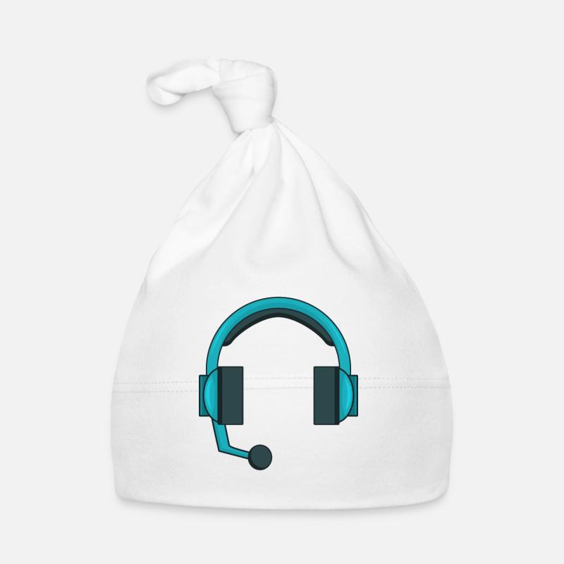 Joueur de centre d'appel avec casque Bonnet bio Bébé