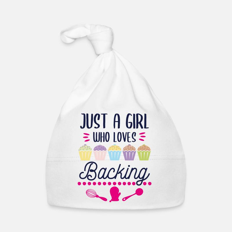 Backen Bäckerin Konditorin Mädchen Spruch Geschenk Baby Bio-Mütze