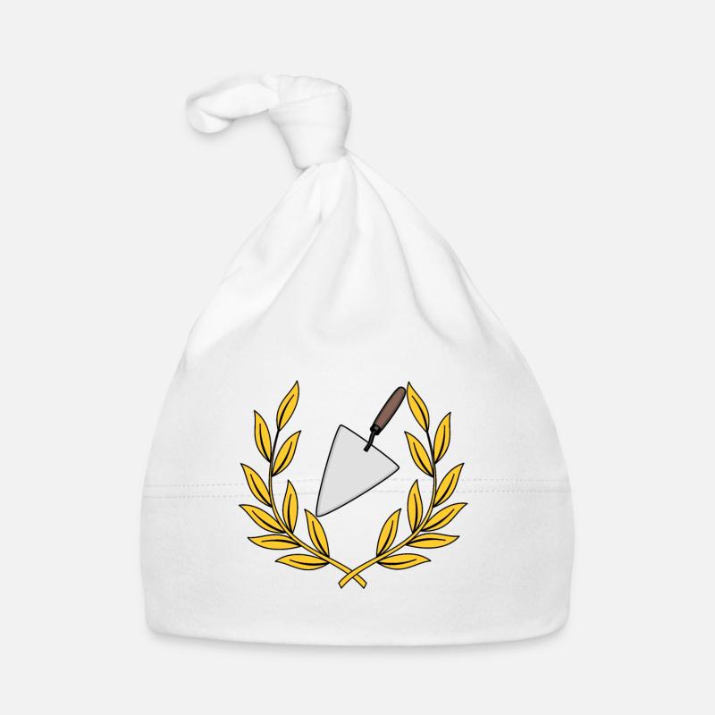 Laurel wreath craft bricklayer trowel Organic Baby Cap