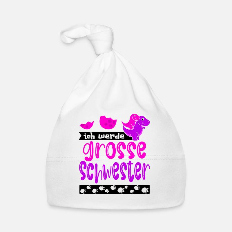 Ich werde grosse Schwester - Bald Schwester Baby Bio-Mütze