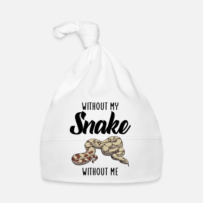 sans mon serpent sans moi - Bonnet bio Bébé - blanc