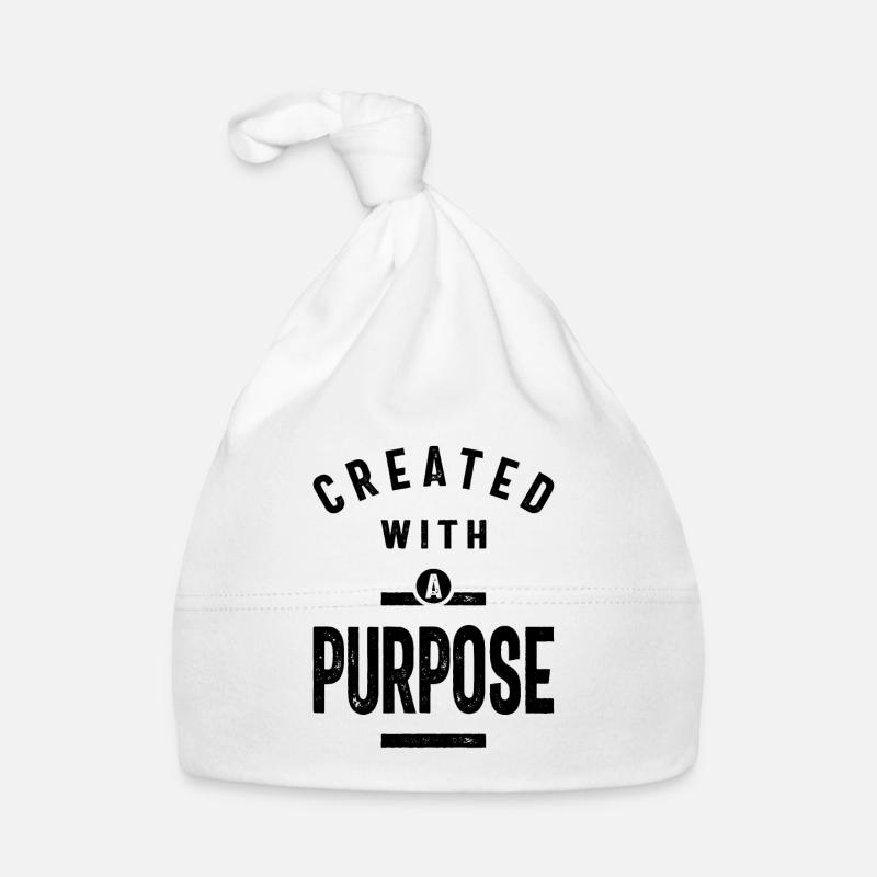 Created With a Purpose - Christian Gift Organic Baby Cap