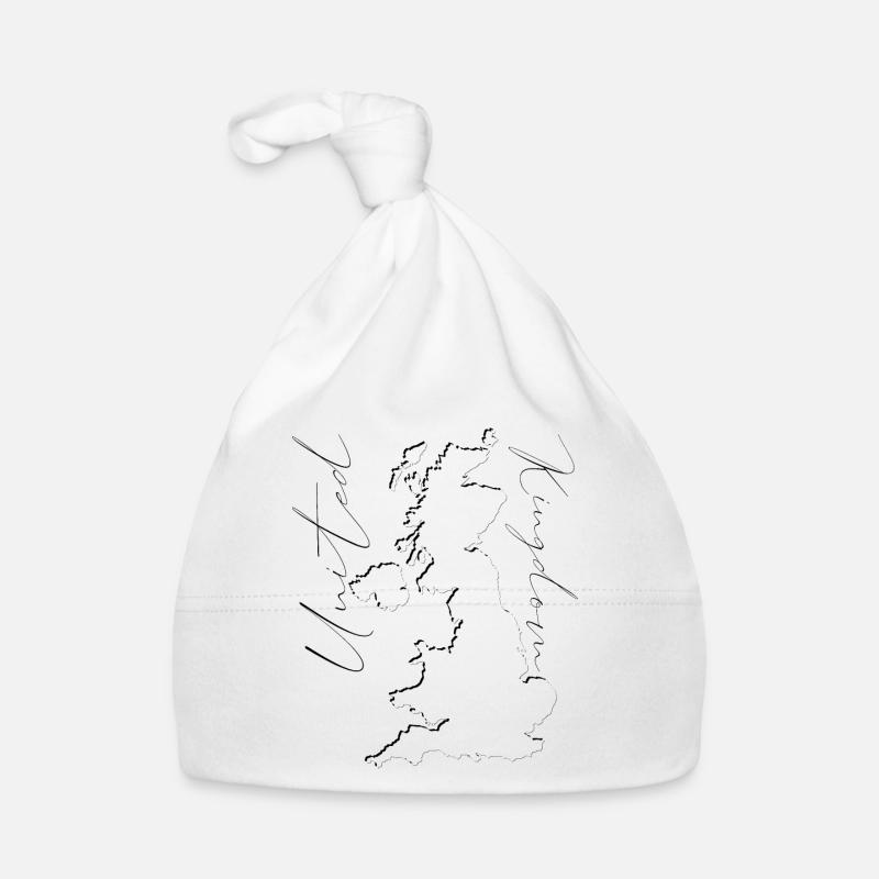 United Kingdom map - shadow EN Organic Baby Cap
