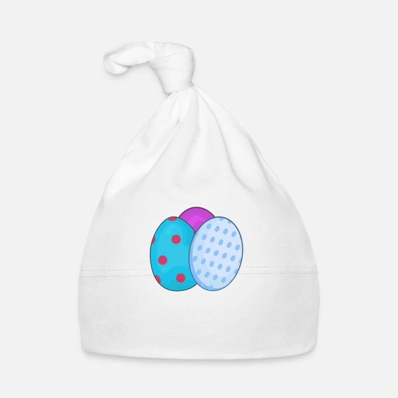Easter easter eggs - Organic Baby Cap - white