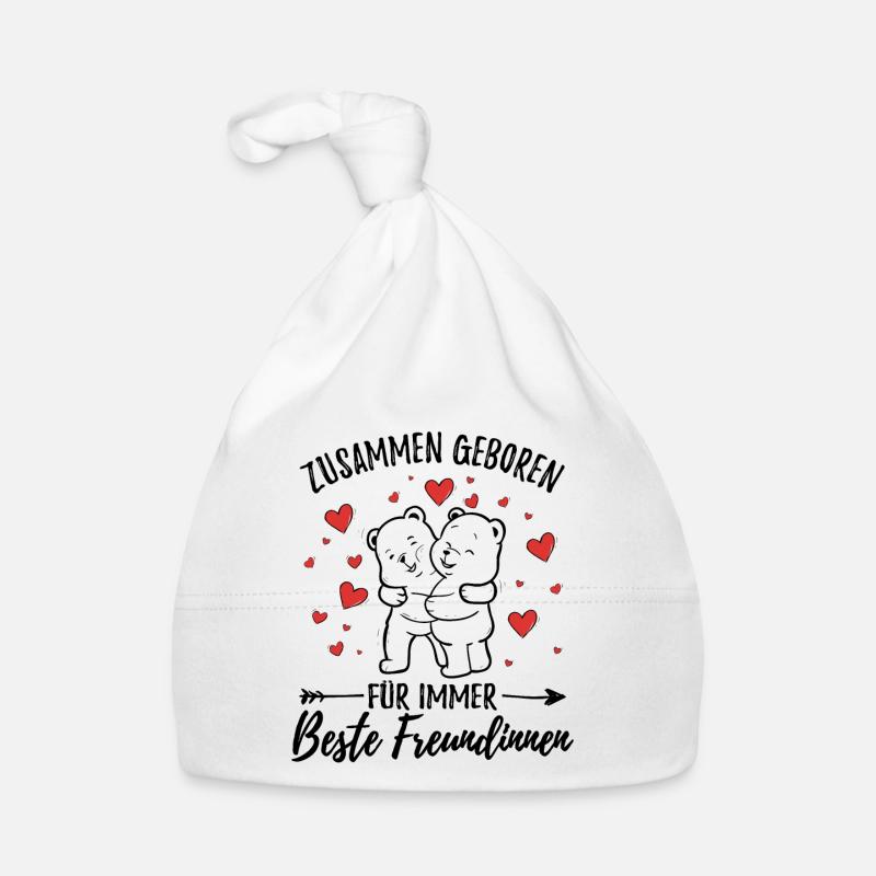 Zwillingsschwester Zwillinge Geschenk Baby Bio-Mütze