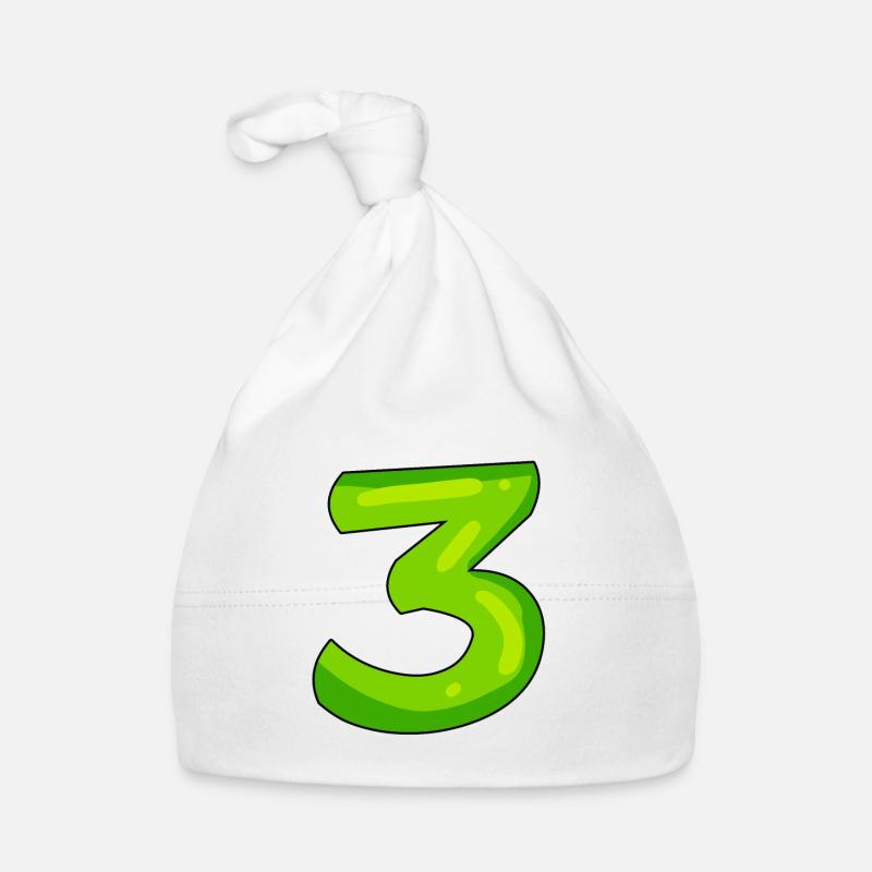 Digit 3 green Organic Baby Cap