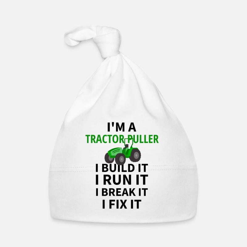 Tractor Pulling | Tractor towing tractor trek Organic Baby Cap
