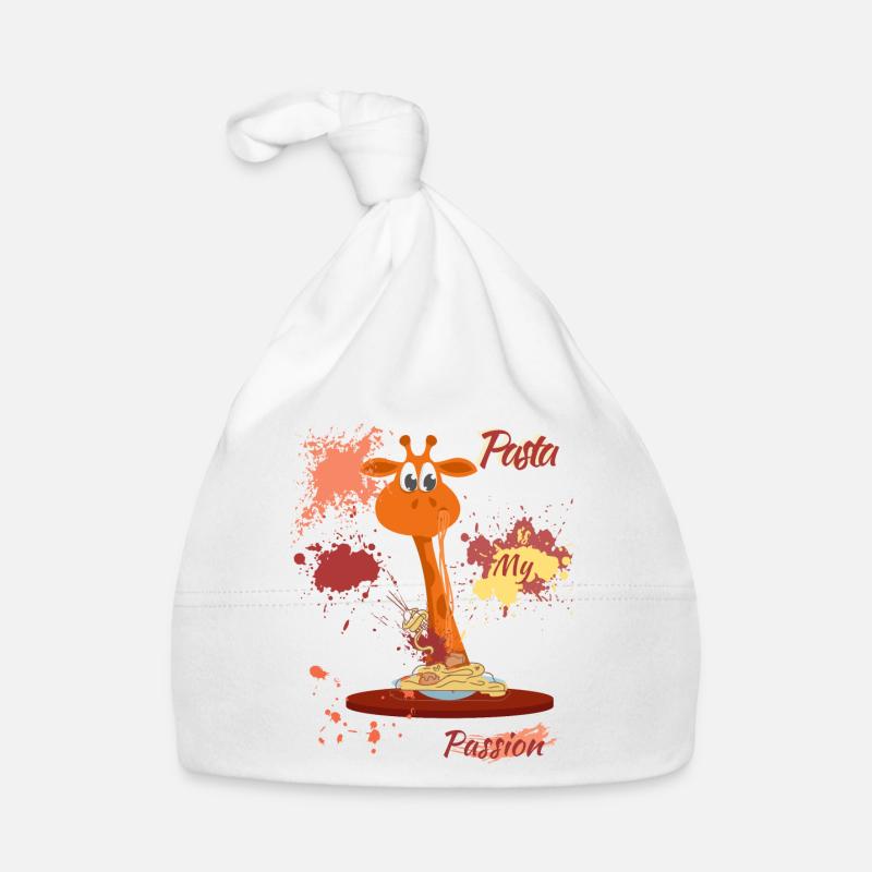 Chemise spaghetti Les pâtes sont mon cadeau de passion - Bonnet bio Bébé - blanc