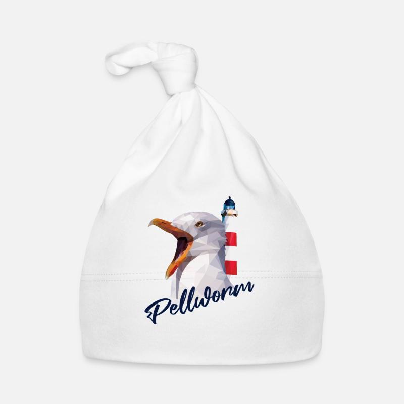 Pellworm Île de la mer du Nord Vacances Cadeau Souvenir Bonnet bio Bébé