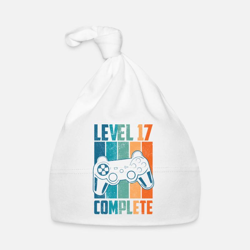 Cadeau de jeu complet 17e anniversaire niveau 17 - Bonnet bio Bébé - blanc