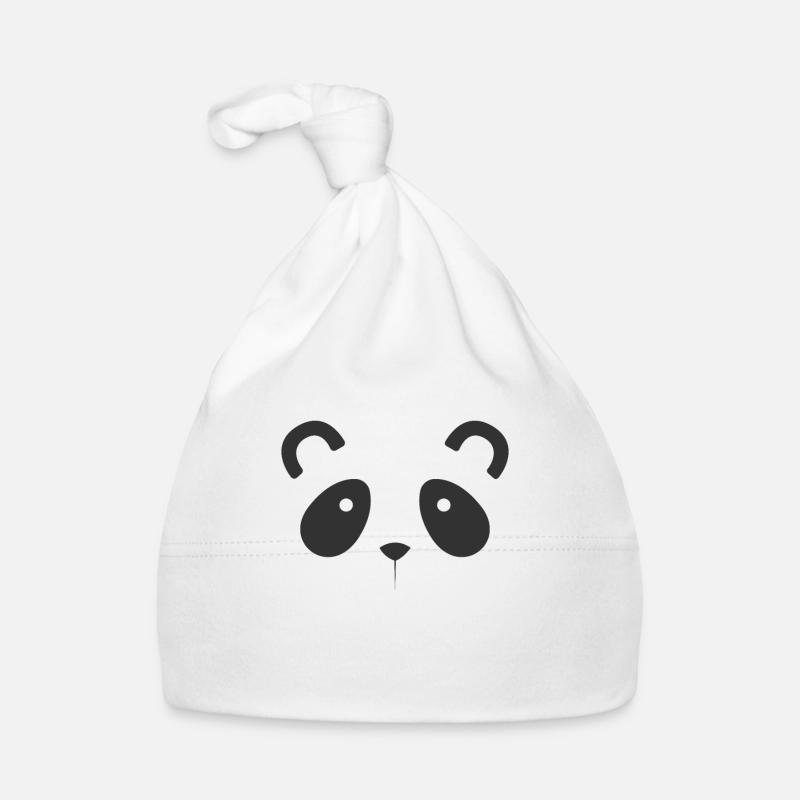 Panda Bear Face Head Organic Baby Cap