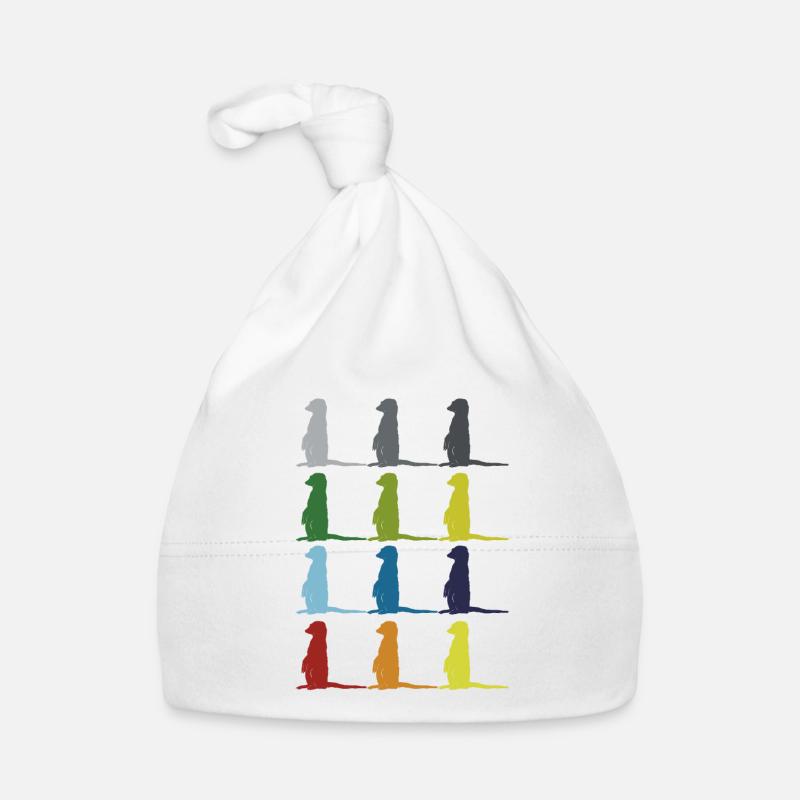 Neon Pop Art Retro Erdmännchen Tier Geschenkidee Baby Bio-Mütze