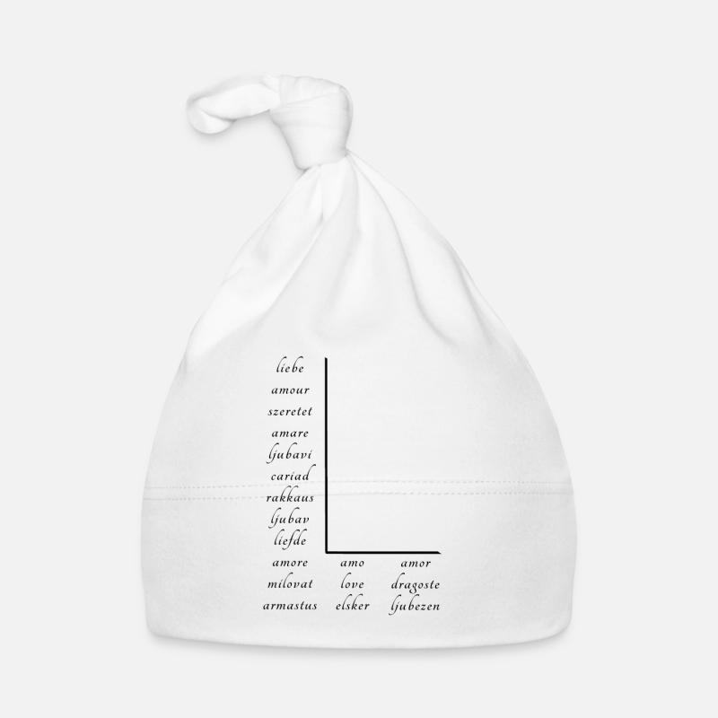 L’amour En Beaucoup de Langues Différentes Bonnet bio Bébé