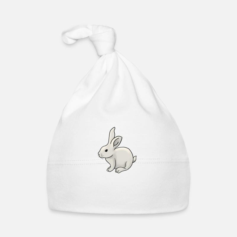 Cute hand-drawn rabbit Organic Baby Cap