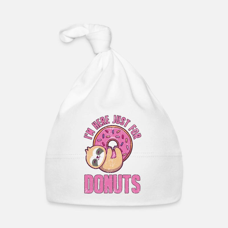 I'm here for Doughnuts Gift Organic Baby Cap
