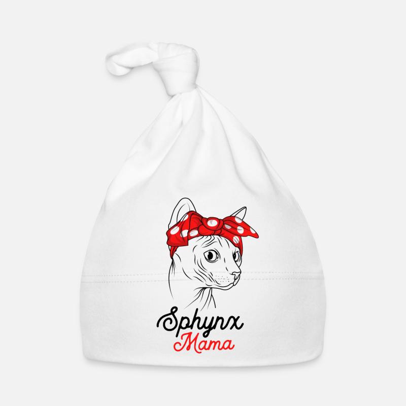 Sphynx Mama Katze Sphinx Nacktkatze Baby Bio-Mütze