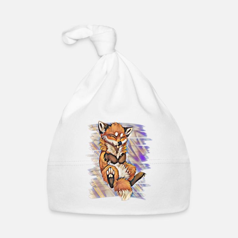 Fuchs - Baby Bio-Mütze - Weiß
