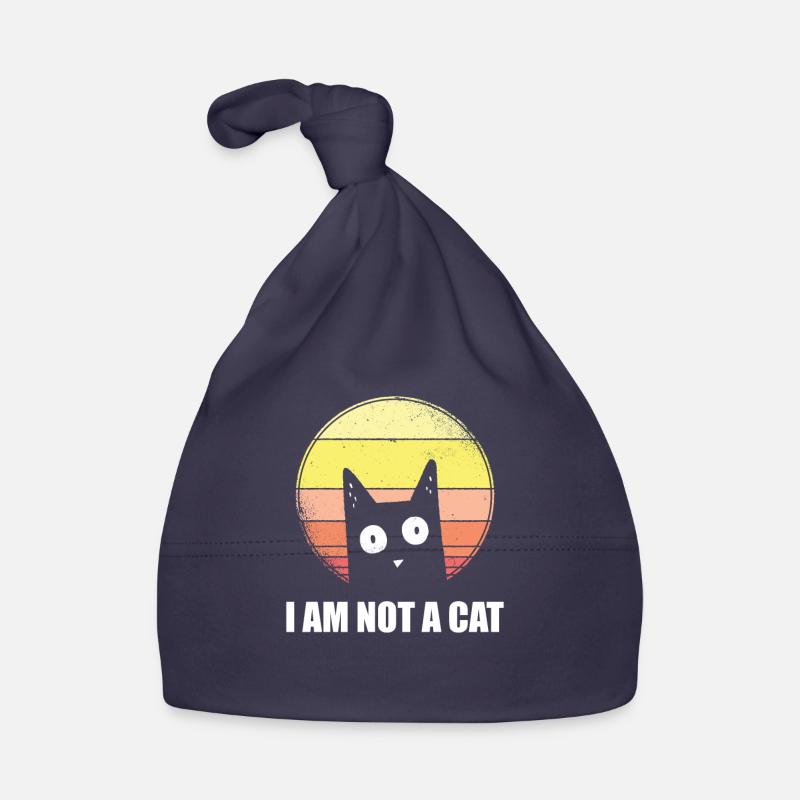 I am not a Cat - Funny Meme Bonnet bio Bébé