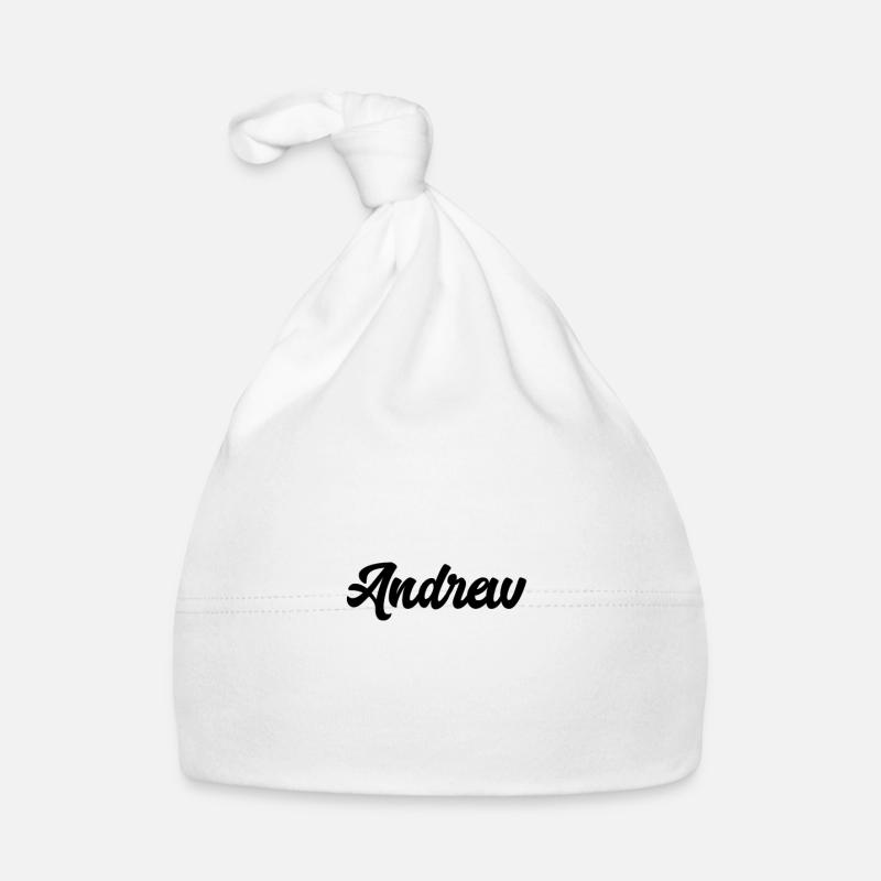 Andrew Custom Text Nom d’anniversaire Bonnet bio Bébé