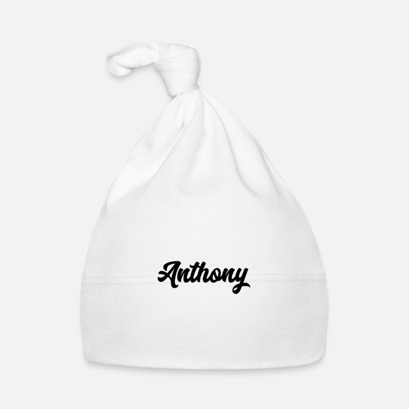 Anthony Custom Text Birthday Name Organic Baby Cap