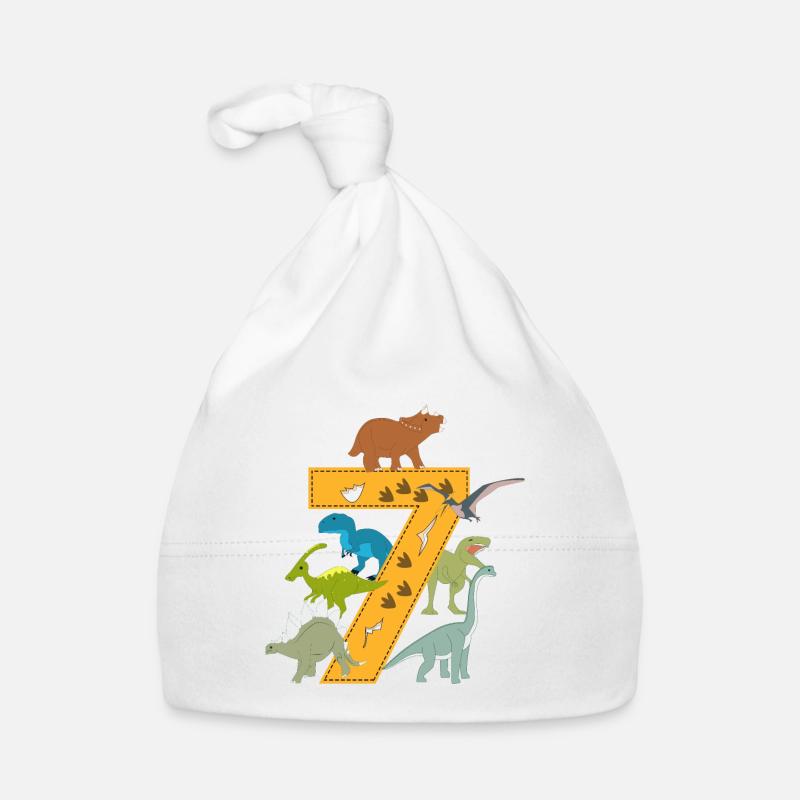 Anniversaire 7 ans dinosaure Dino 7 ans Bonnet bio Bébé