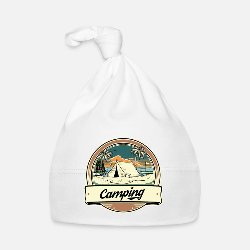 Tent Camper Camping Caravan Holiday Camping Organic Baby Cap