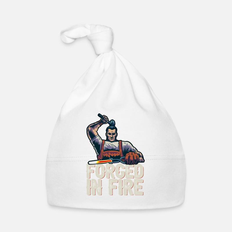 Forged Dans Fire Forgeron Métallurgique Bonnet bio Bébé