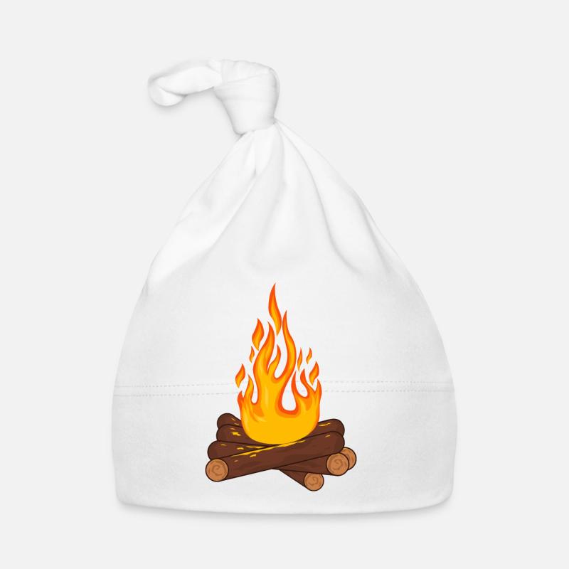 Feu de camp Feu Camping - Bonnet bio Bébé - blanc
