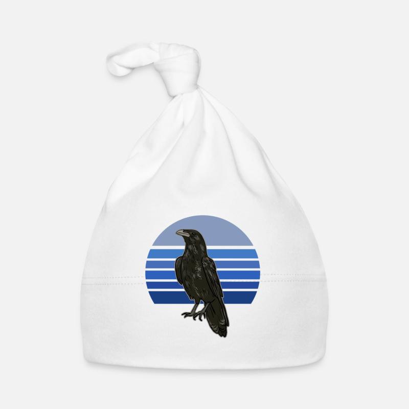 Crow Blue Retro Baby Bio-Mütze