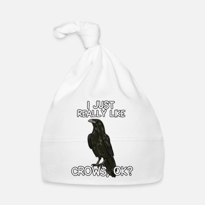 I Just Really Like Crows - Baby Bio-Mütze - Weiß