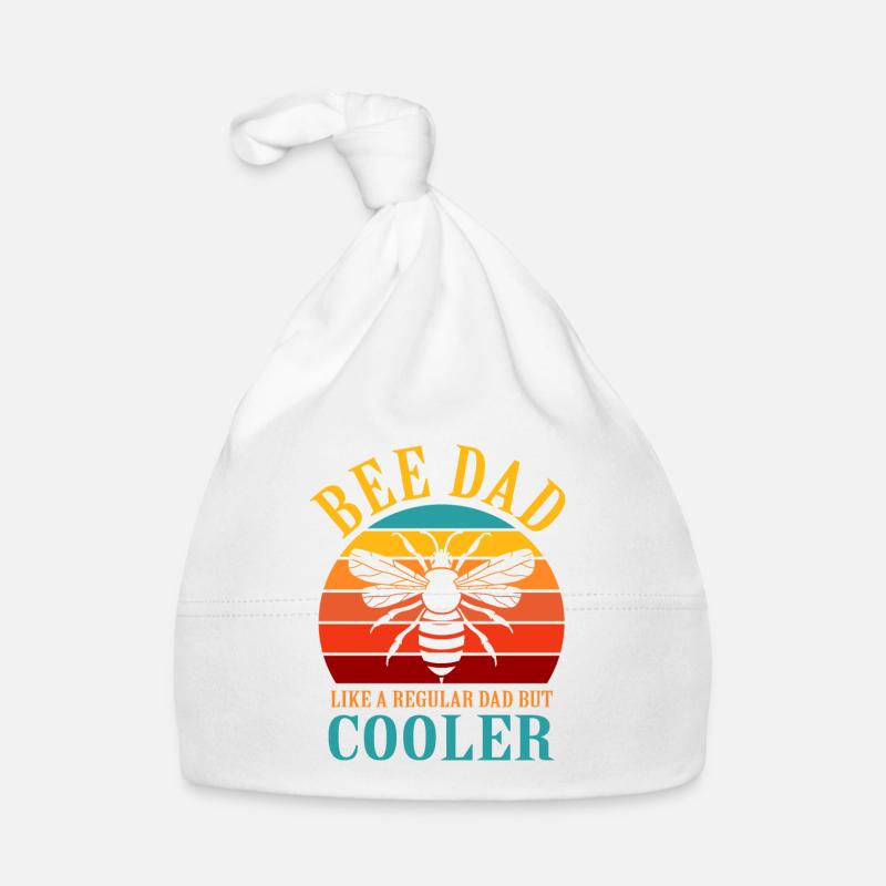 Bee Dad Funny Beekeeper Fun Pun Bee Whisperer Organic Baby Cap