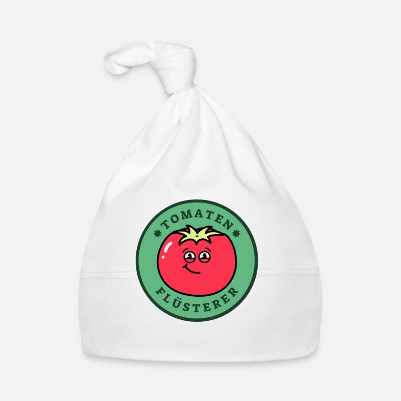 Tomaten Flüsterer - Baby Bio-Mütze - Weiß