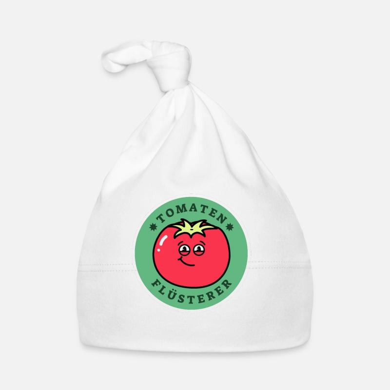 Tomaten Flüsterer - Baby Bio-Mütze - Weiß