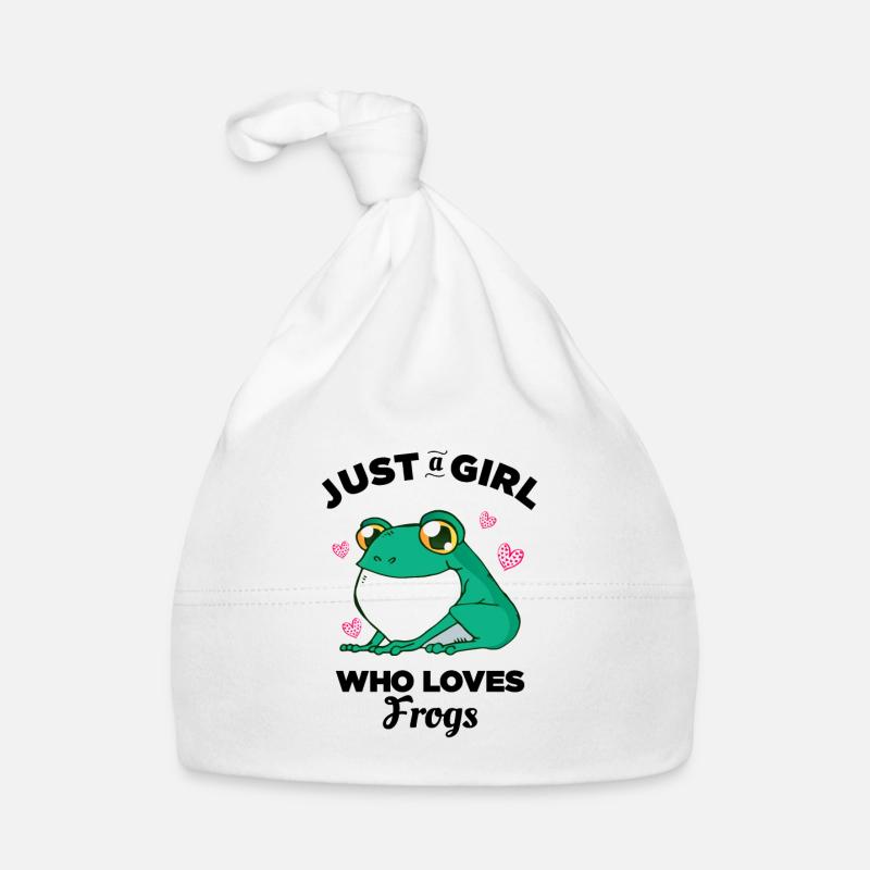 Juste une fille qui aime les grenouilles Bonnet bio Bébé