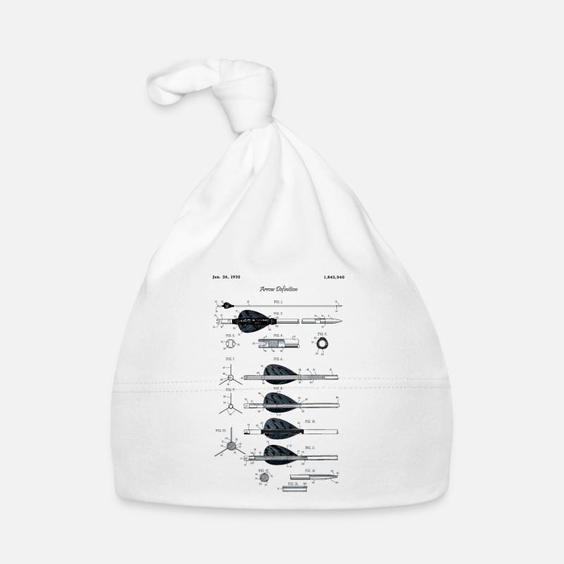 Tir à l’arc Définition Flèche - Bonnet bio Bébé - blanc