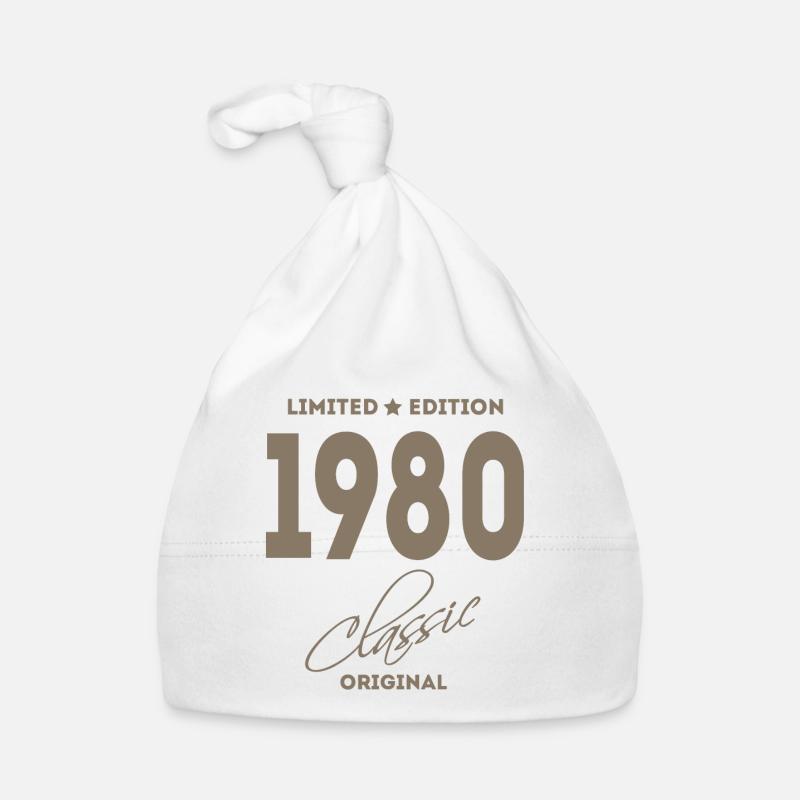 Édition limitée 1980 Classic Original - Bonnet bio Bébé - blanc
