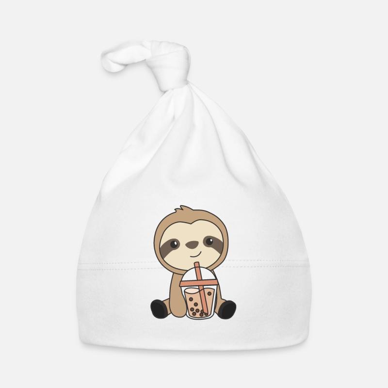 Bubble Tea paresseux avec chocolat doux animaux Bonnet bio Bébé