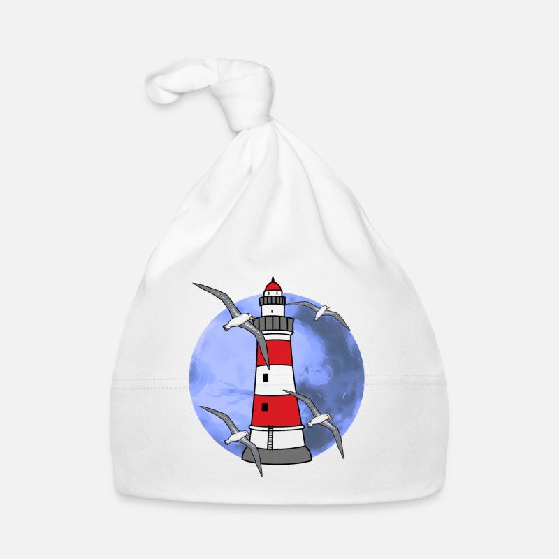 Northern Germany Lighthouse Nautical Maritim Seagull Organic Baby Cap