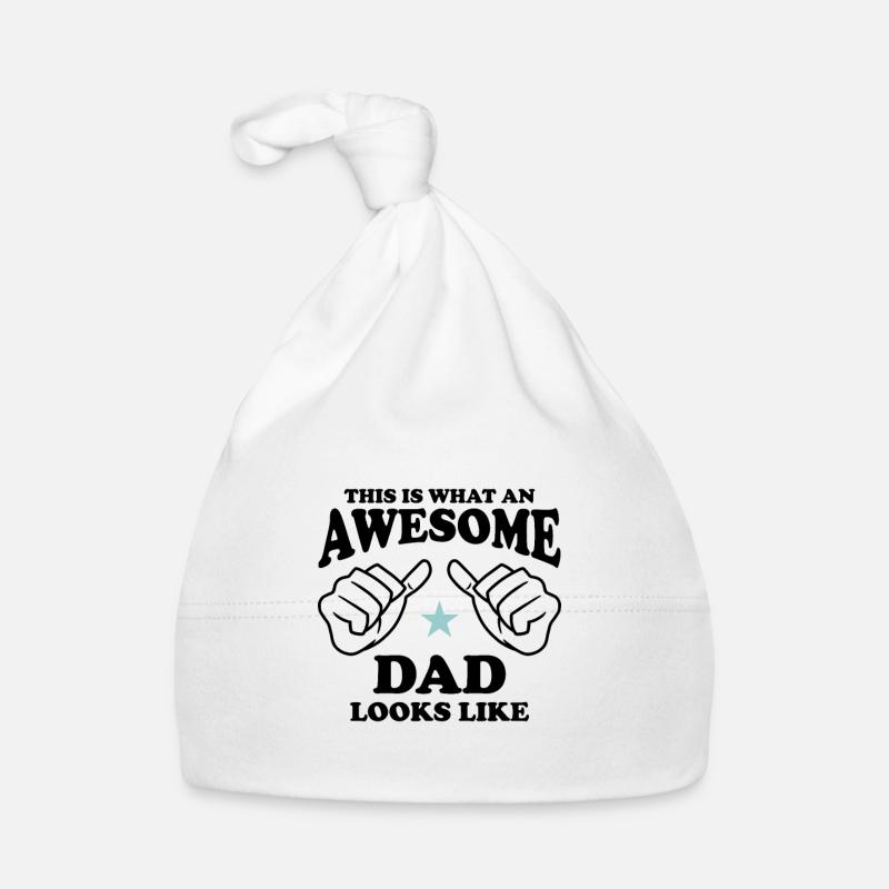 So sieht ein Awesome Dad aus Baby Bio-Mütze