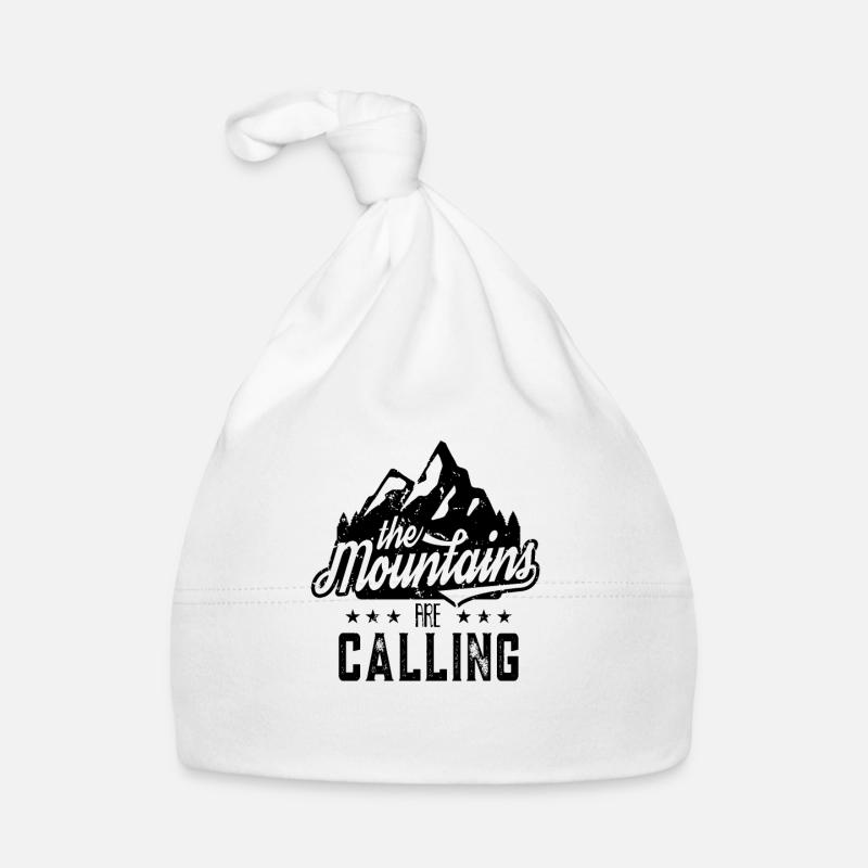 The mountains call mountain mountaineering mountains Organic Baby Cap