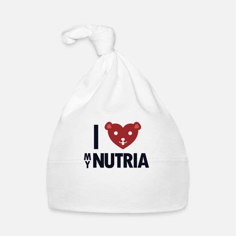 J'Aime Mon Nutria Castor Marécage Castor Rat Bonnet bio Bébé