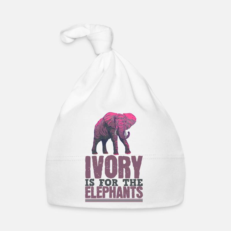 Elefant Leben Elfenbein Baby Bio-Mütze