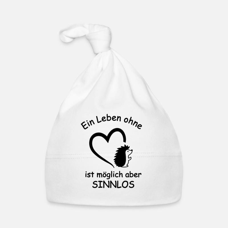 Igel Spruch Herz Stacheltier Stacheligel Geschenk Baby Bio-Mütze