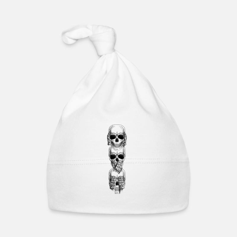 Crâne gestes vertical Bonnet bio Bébé