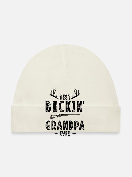 Bester Buckin' Opa aller Zeiten - Baby Bio-Mütze - Weiß - Vorne