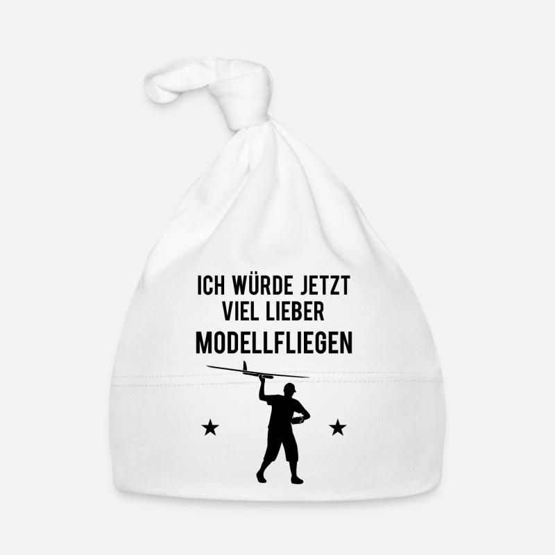 Modellflug Modellbauer Flugzeug Segler Geschenk Baby Bio-Mütze