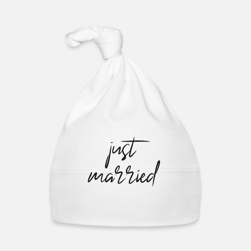 just married Baby Bio-Mütze
