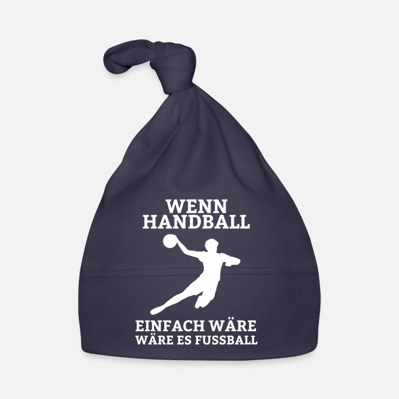 Handball Handballer lustiger Spruch Geschenk Baby Bio-Mütze
