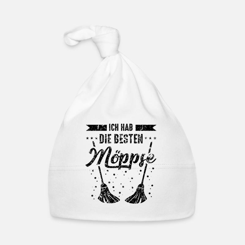 Möps Möpse Wischmop Baby Bio-Mütze